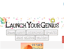 Tablet Screenshot of launchyourgenius.com